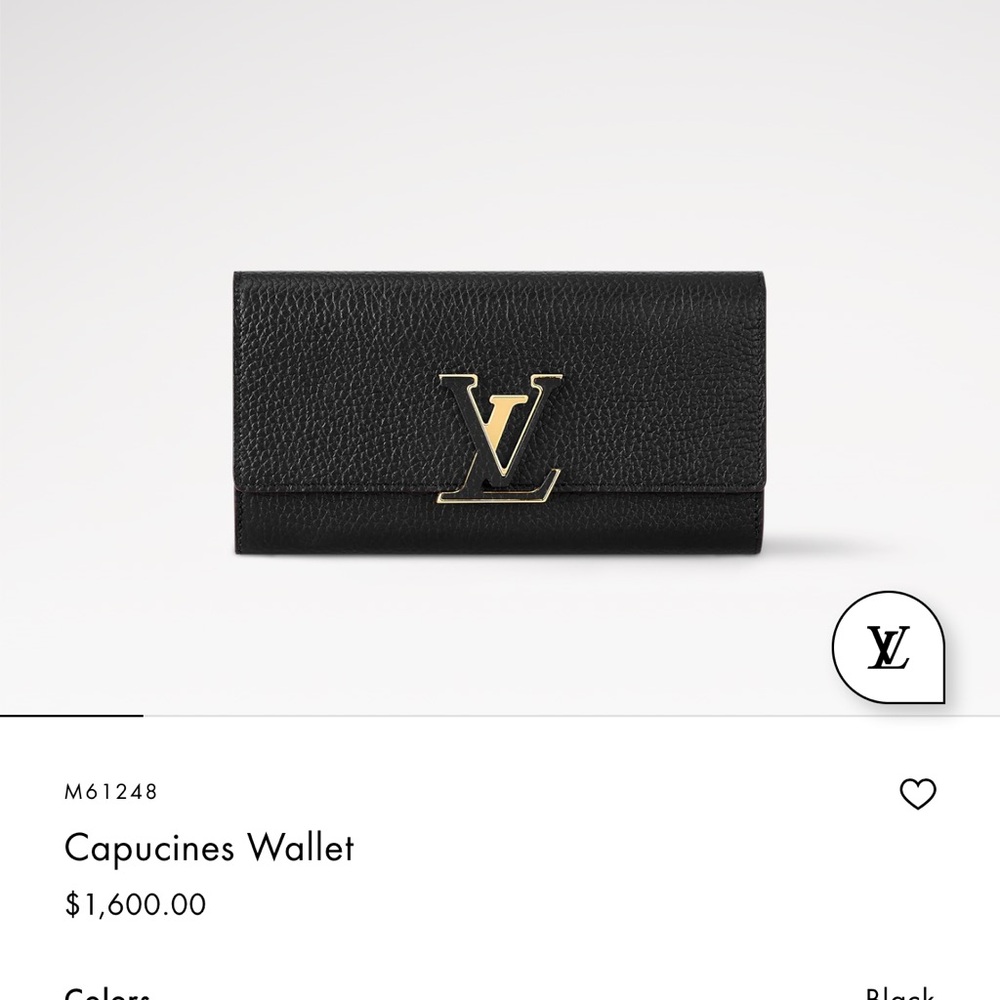 Louis Vuitton Black Wallet Sleek Minimalist Design